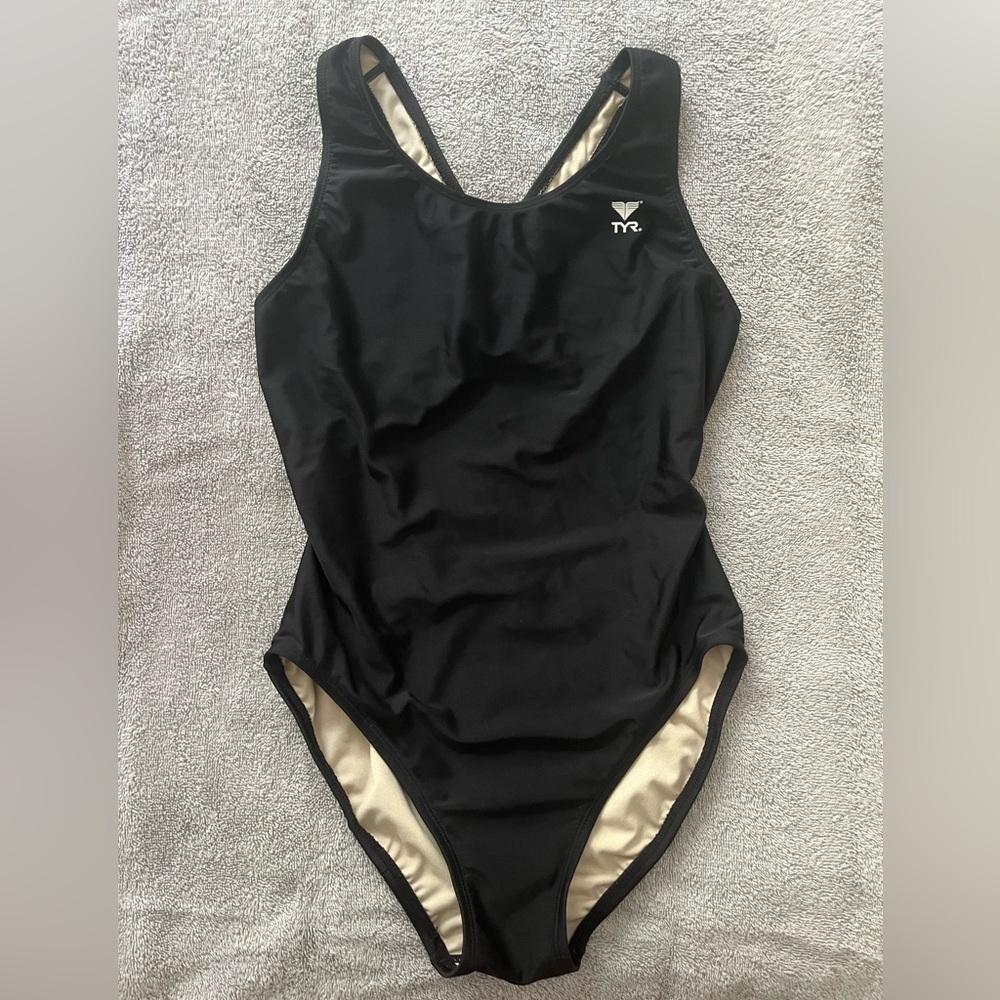TYR Women's Racerback Black One-Piece Swimsuit